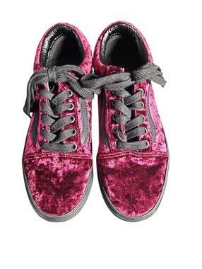 Vans Old Skool Platform Burnt Russet Velvet Shoes Women's Size 7